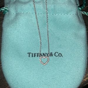 Tiffany Diamond Heart Pendant and Necklace